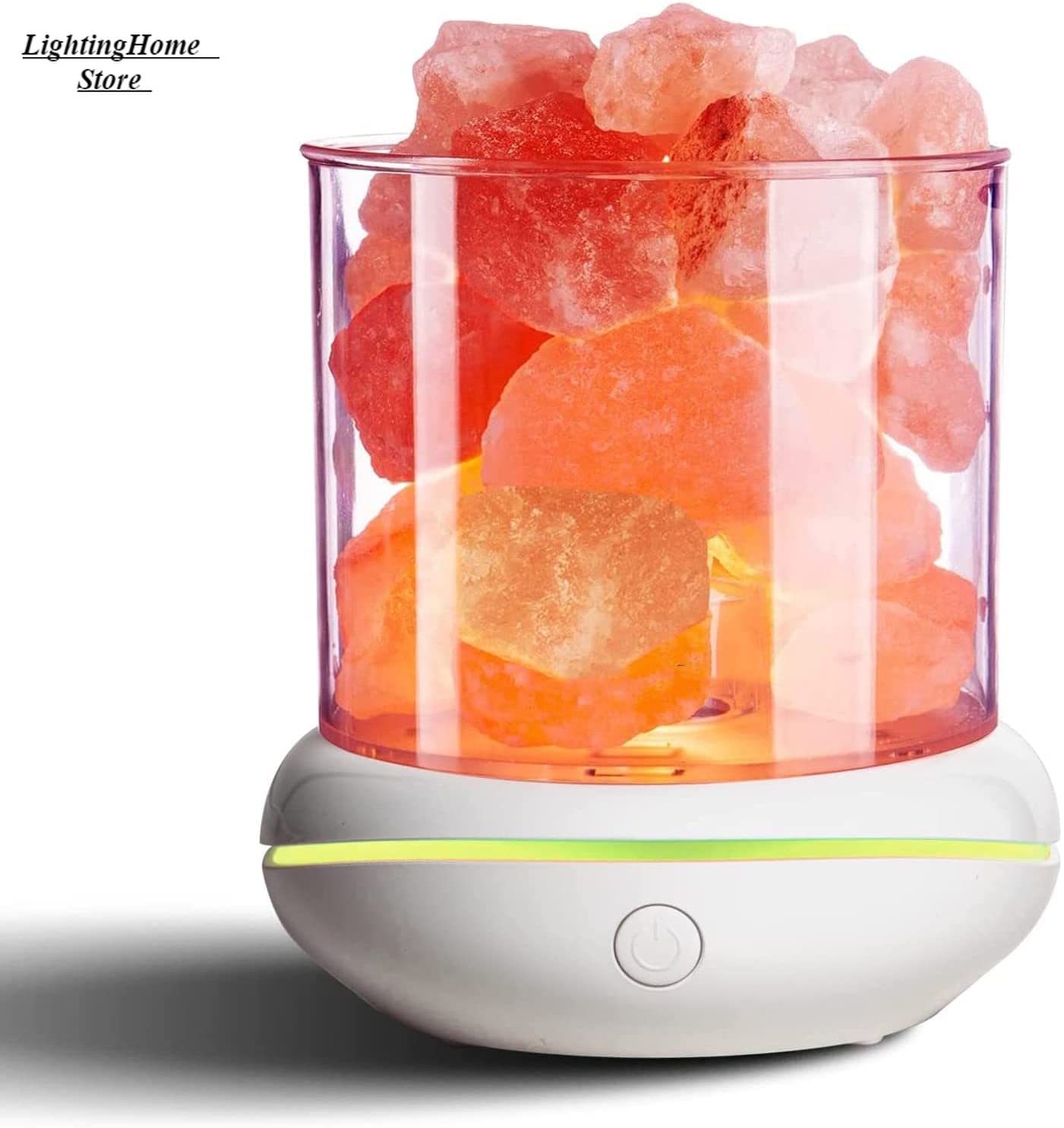 Himalayan Salt Lamp - アロマランプ 天然ヒマラヤ塩ランプ USB ピンク塩岩ランプ マルチカラー ロマンチックなナイトライト