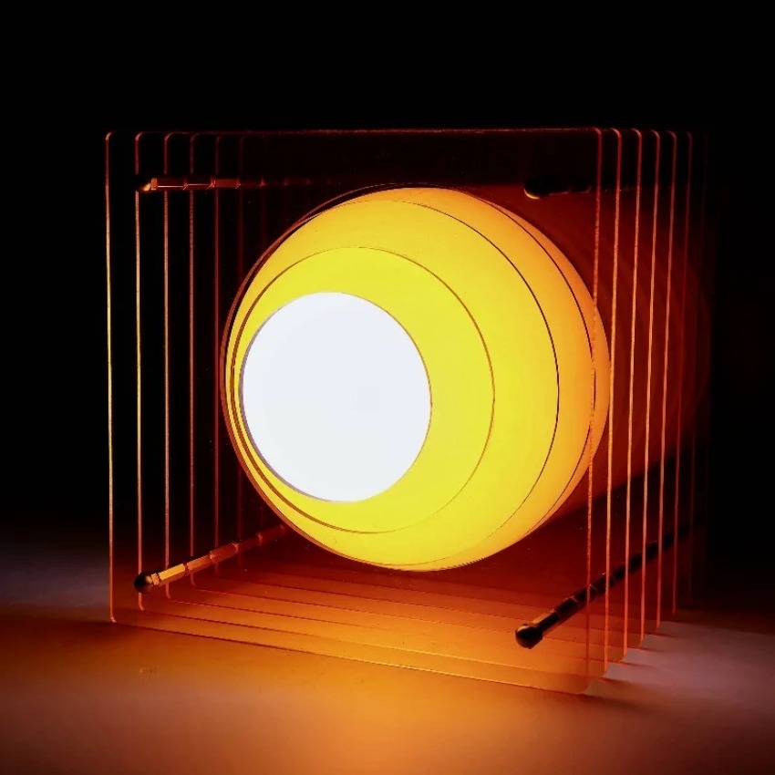 Lighting Decor Ideas - DIY アクリル千層ランプムーンランプデスクトップ装飾中断雰囲気ライトルーム小道具家の装飾夜の光ギフト