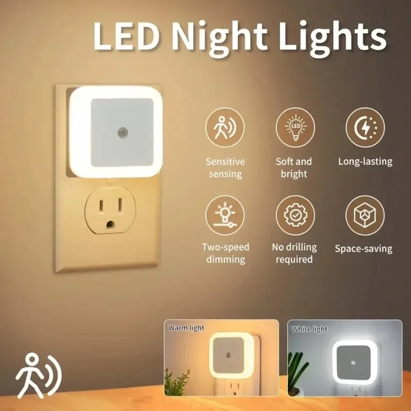 Decor Lighting Uk - 1/6 個ワイヤレス LED ナイトライトセンサーライト EU/英国ナイトライト大きな開口子供部屋の寝室の装飾照明