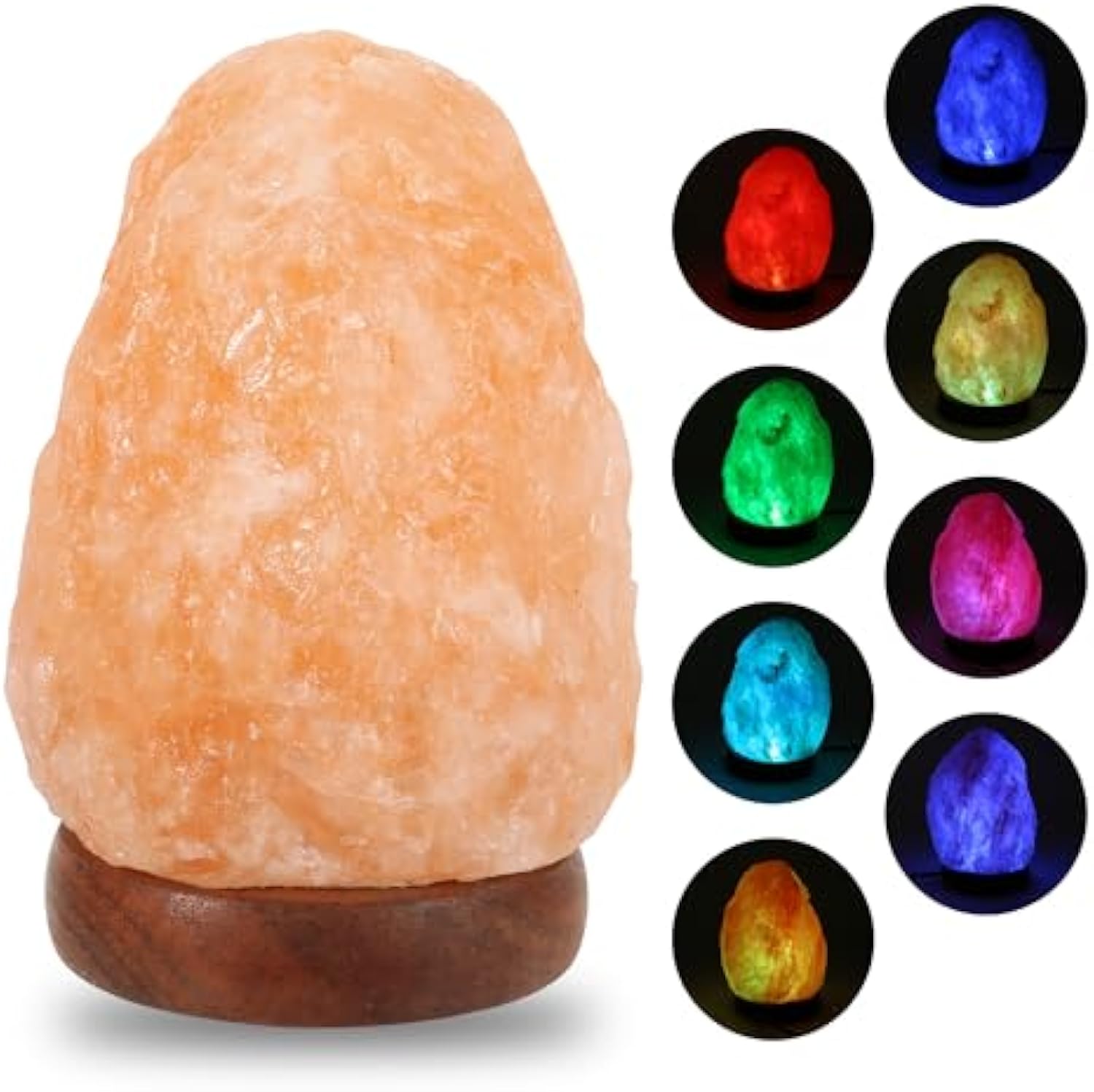 Himalayan Salt Lamp - 有機素材ヒマラヤ岩塩ランプ 7色発光ダイオードランプ USBディスク操作 ミニクリスタル