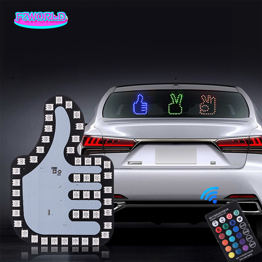 Ok Lighting Decor - リモコン付き親指フィンガーランプ、車が点灯し、LEDライト、okの記号、屋外装飾、面白いアクセサリー
