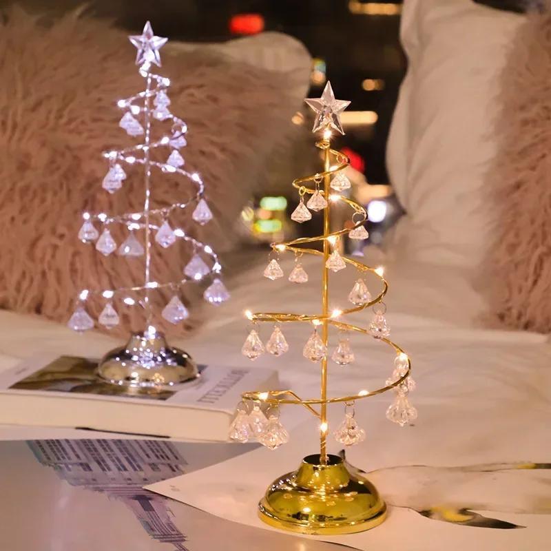 Pendant Lighting Christmas Decor - クリスマスLEDクリスタルクリスマスツリーダイヤモンドペンダントライト、家の寝室やリビングルームの装飾に、クリスマスや誕生日のギフトとして。