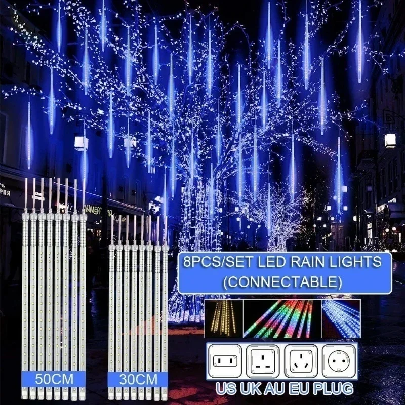 Decor Lighting Uk - 30 センチメートル/50 センチメートル防水流星雨雨 8 チューブ LED