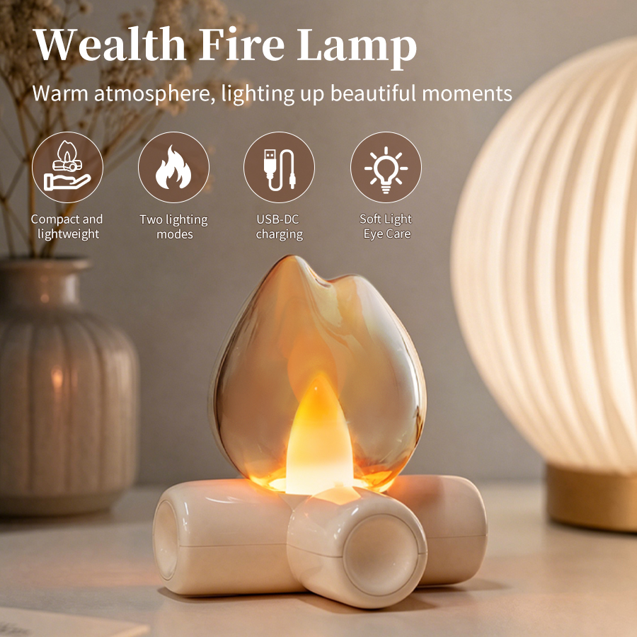 Lighting Effect Home Decor - 充電式 LED ナイトライト シミュレーション炎効果キャンドルランプ電球 寝室 ホテル