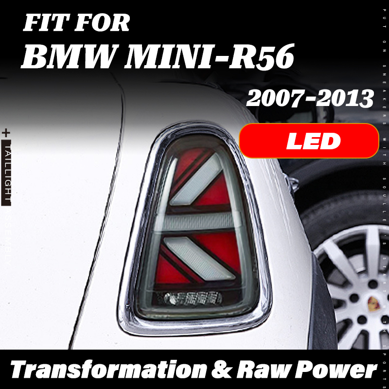 Union Lighting & Decor Photos - MINI Cooper R56（2007-2013）用F56ユニオンジャックフェイスリフトアップグレードテールライトアセンブリ（シーケンシャルダイナミックブリージングアニメーション付き）