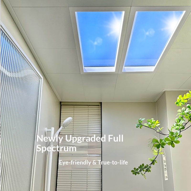 Lighting Effect Home Decor - 超薄型スマート一体型LEDスカイライト天井照明自然光効果キッチンリビングルーム家の装飾アクリル製新品