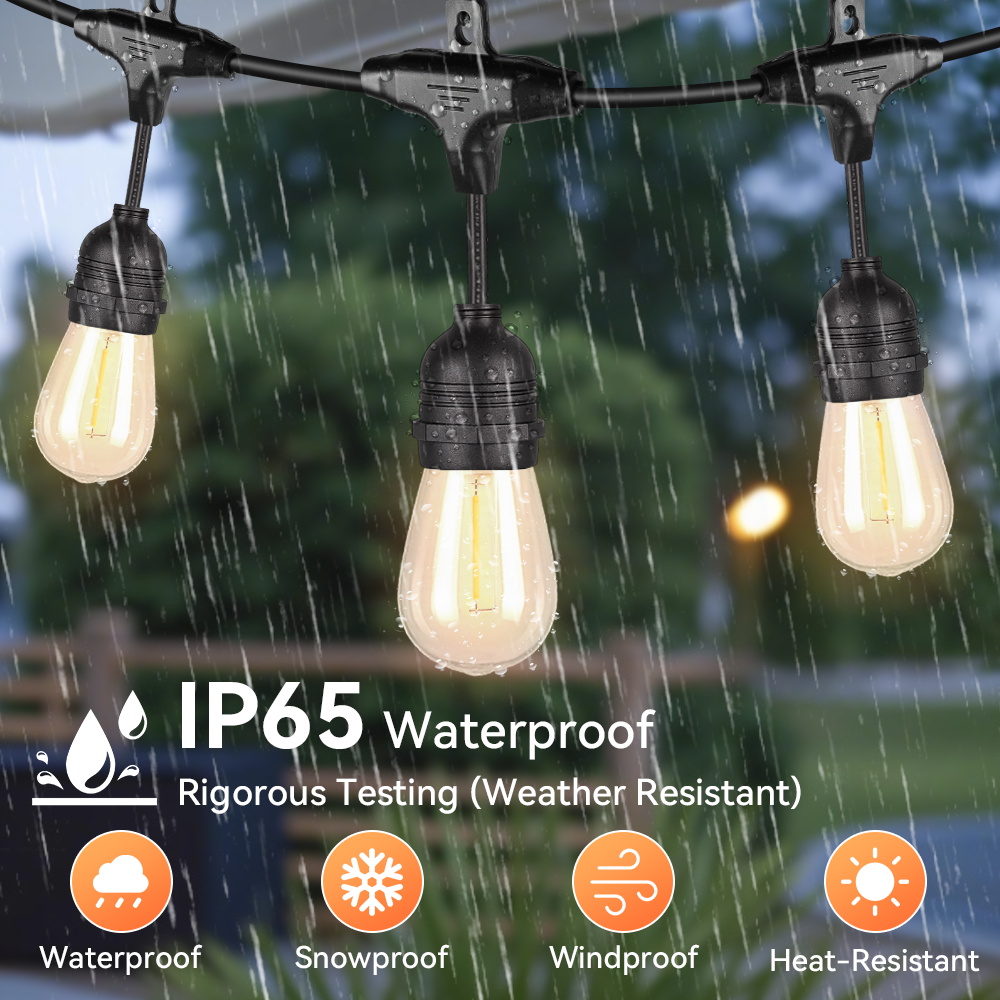 Decor Lighting Uk - E27 屋外ストリングライト LED 電球英国/米国プラグ防水レトロ電球庭の装飾用 10/015/20/30 メートルストリングライト