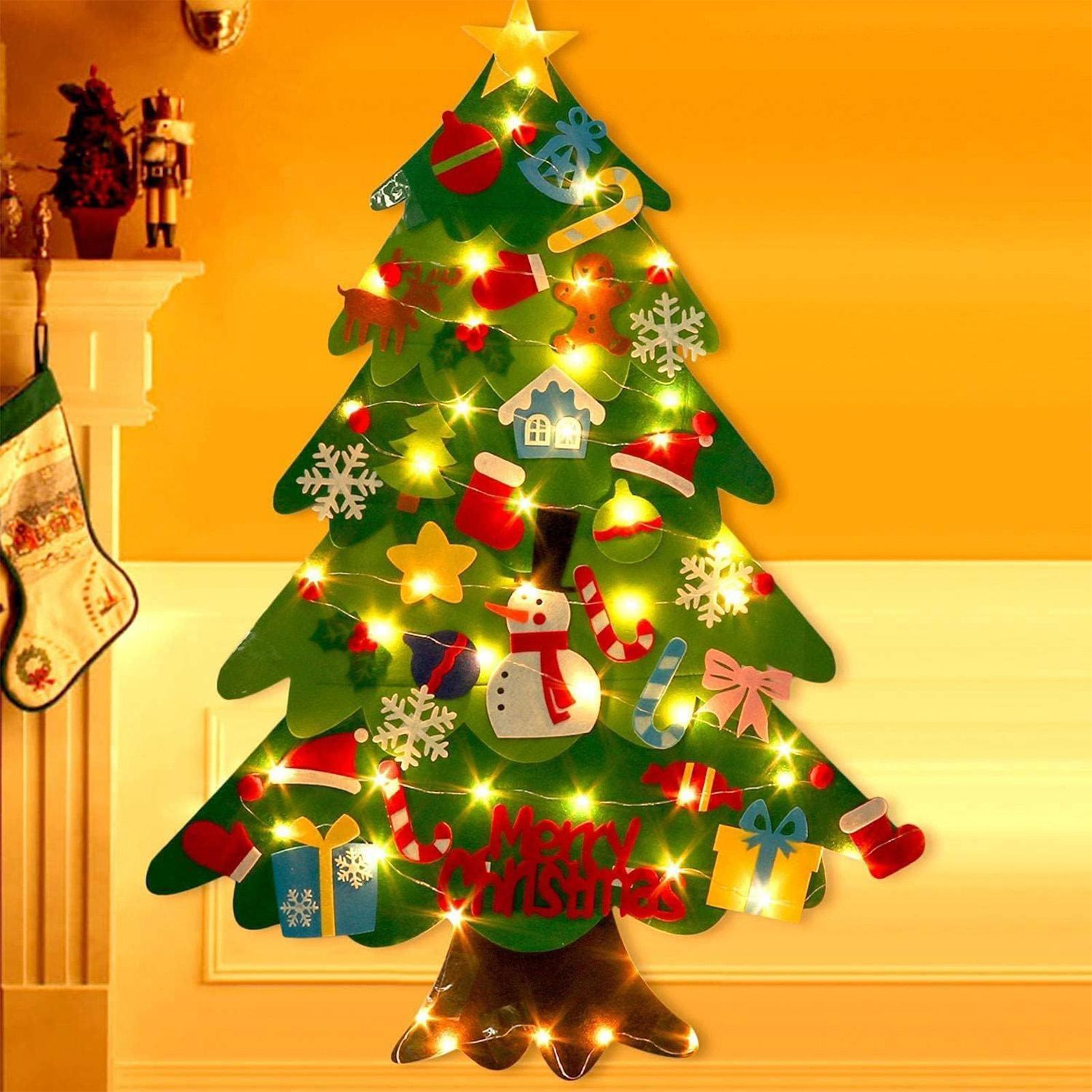 不織布フェルト製クリスマスツリー飾りキット 幼児向け 手作り - Pendant Lighting Christmas Decor のレビューと価格