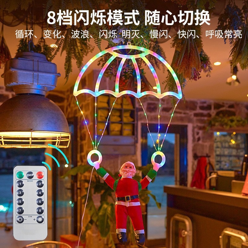 ストリングライト LED サンタパラシュート クリスマスライ - Pendant Lighting Christmas Decor のレビューと価格