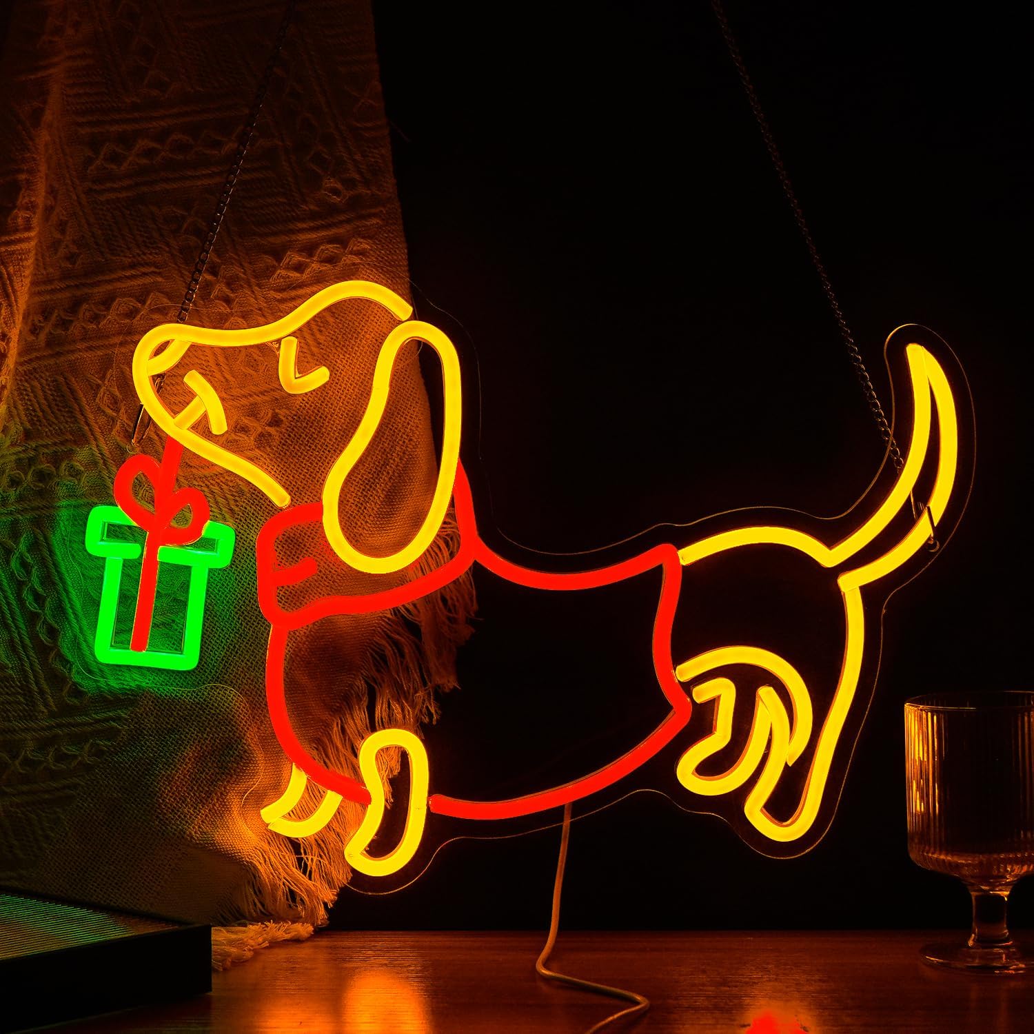 USB調光式ダックスフントネオンサインLEDライト、ホームバ - Lighting Decoration Ideas For Home のレビューと価格
