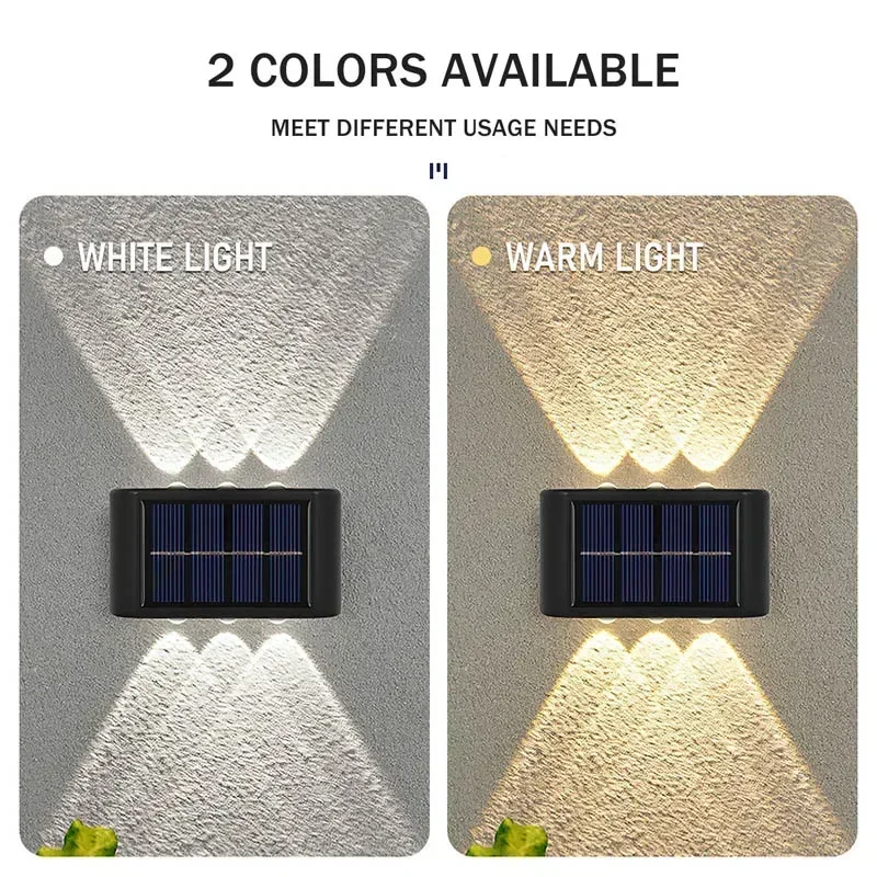 LEDソーラーライト 屋外防水 ソーラーウォールランプ 上下 - Lighting Decor Ideas のレビューと価格
