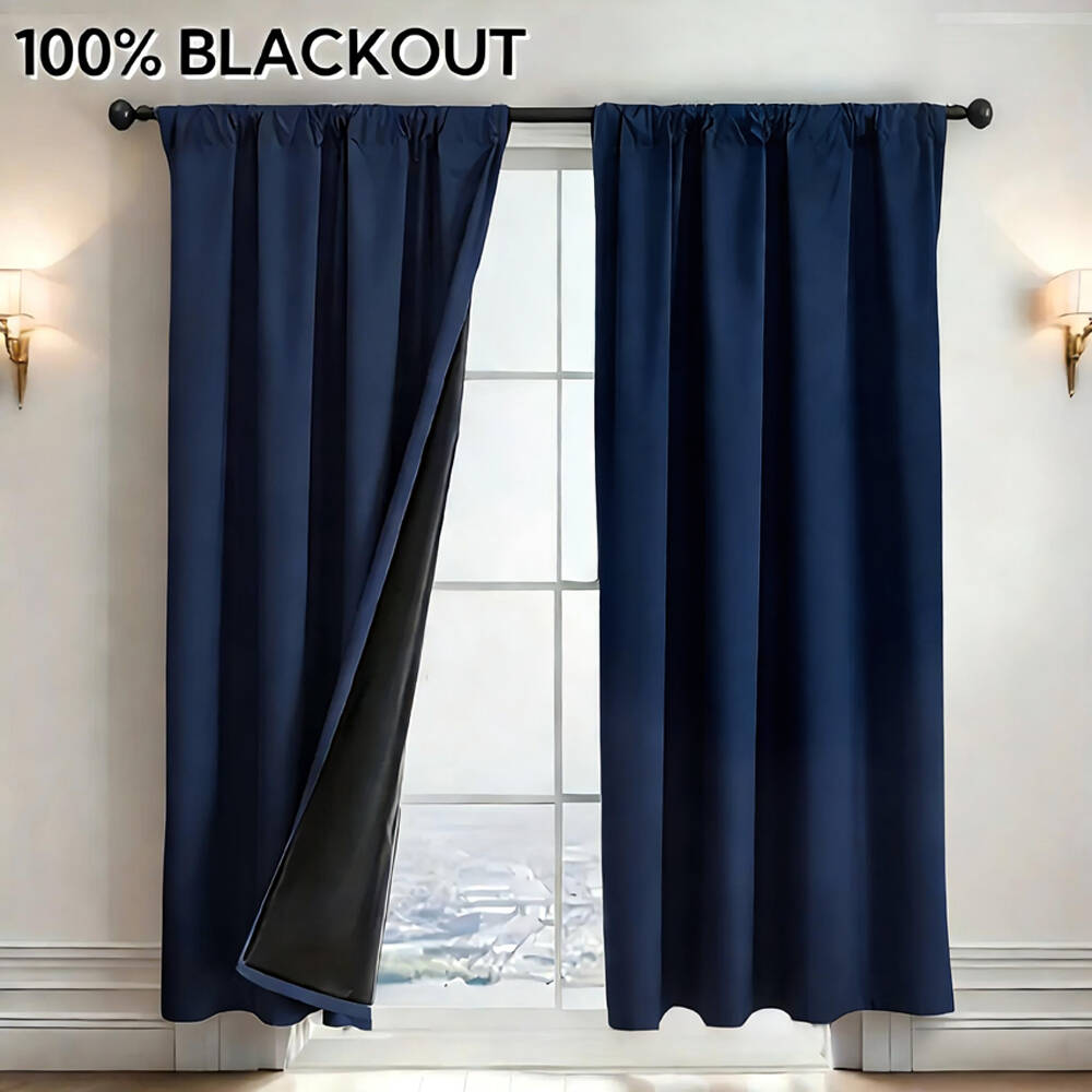 1枚入り 100%遮光カーテン 黒裏地付き 多色 断熱 ロッ - Lighting Decor Ideas のレビューと価格