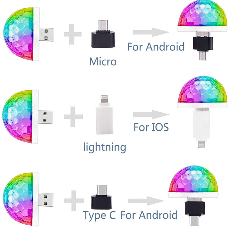 ポップUSBミニディスコステージライトLEDクリスマスパーテ - Lighting Effect Home Decor のレビューと価格