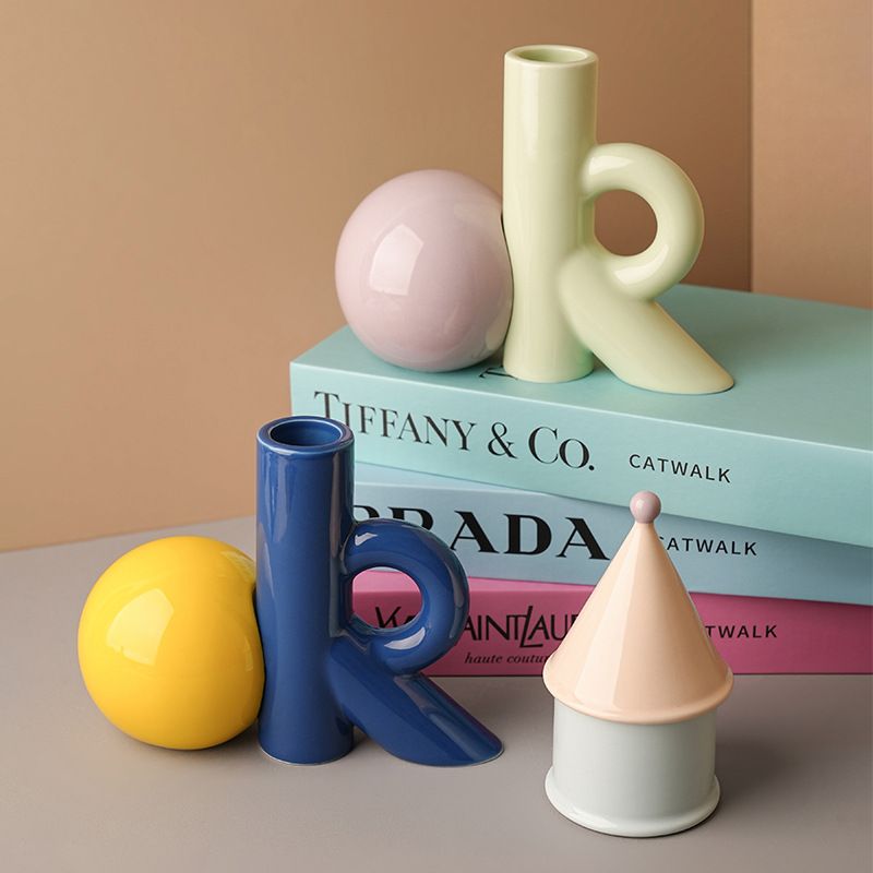 4 色 OK 形状のセラミック花瓶モダンホームリビングルーム - Ok Lighting Decor のレビューと価格