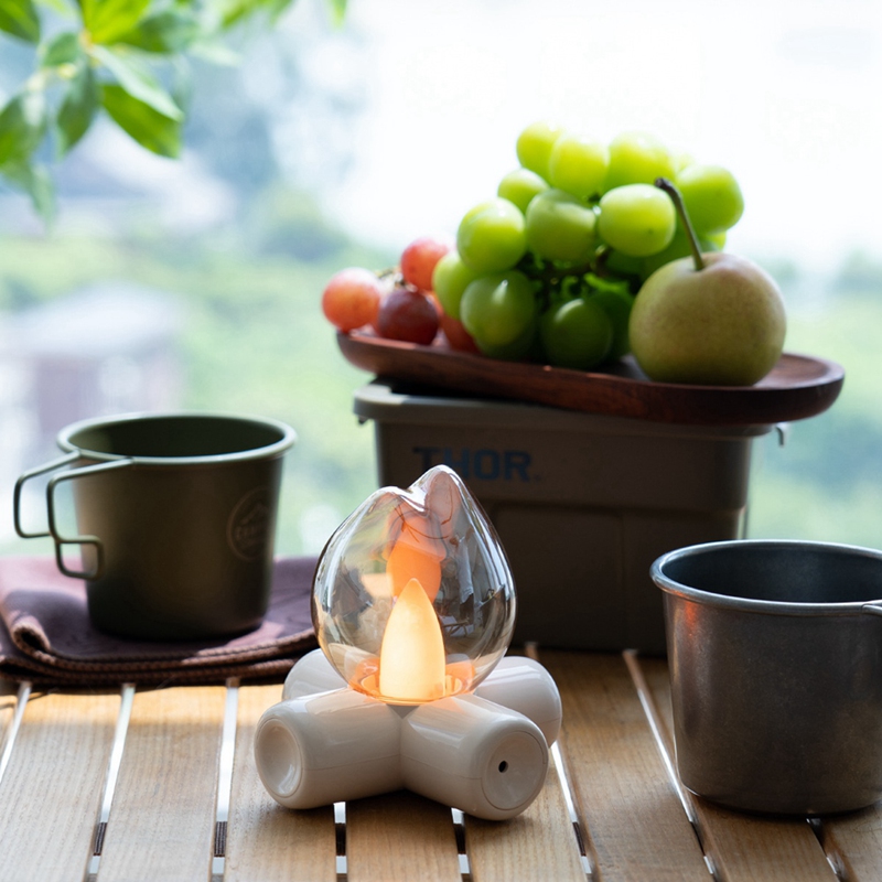 LED 炎火災電球ベッドサイドテーブルランプ暖炉効果ムード照 - Lighting Effect Home Decor のレビューと価格