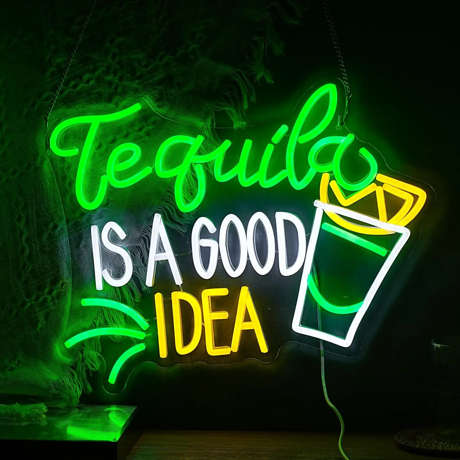 テキーラは良いアイデアです ネオンサイン USB調光式LED - Lighting Decoration Ideas For Home のレビューと価格