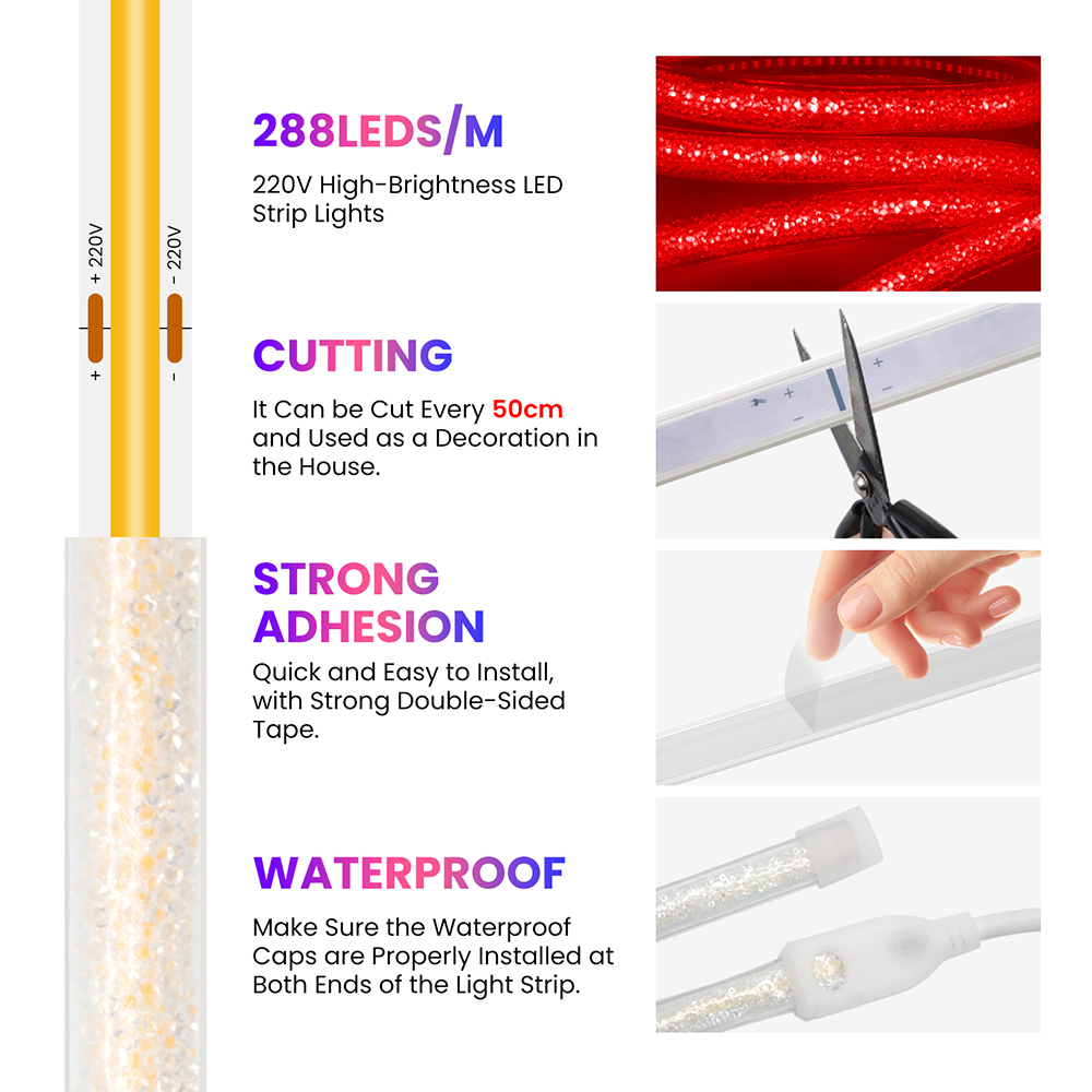 288個のCOB LEDネオンライトストリップ、ビーチリゾー - Decor Lighting Uk のレビューと価格