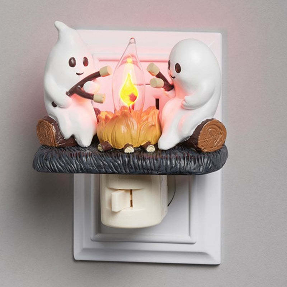 ゴースト焚き火ナイトライト、ハロウィーンの装飾、家の装飾、か - Decor Lighting Uk のレビューと価格