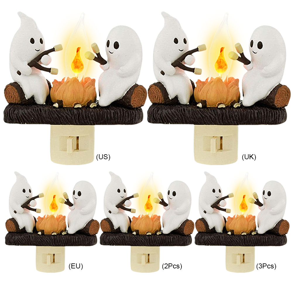 ゴースト焚き火ナイトライト、ハロウィーンの装飾、家の装飾、か - Decor Lighting Uk のレビューと価格
