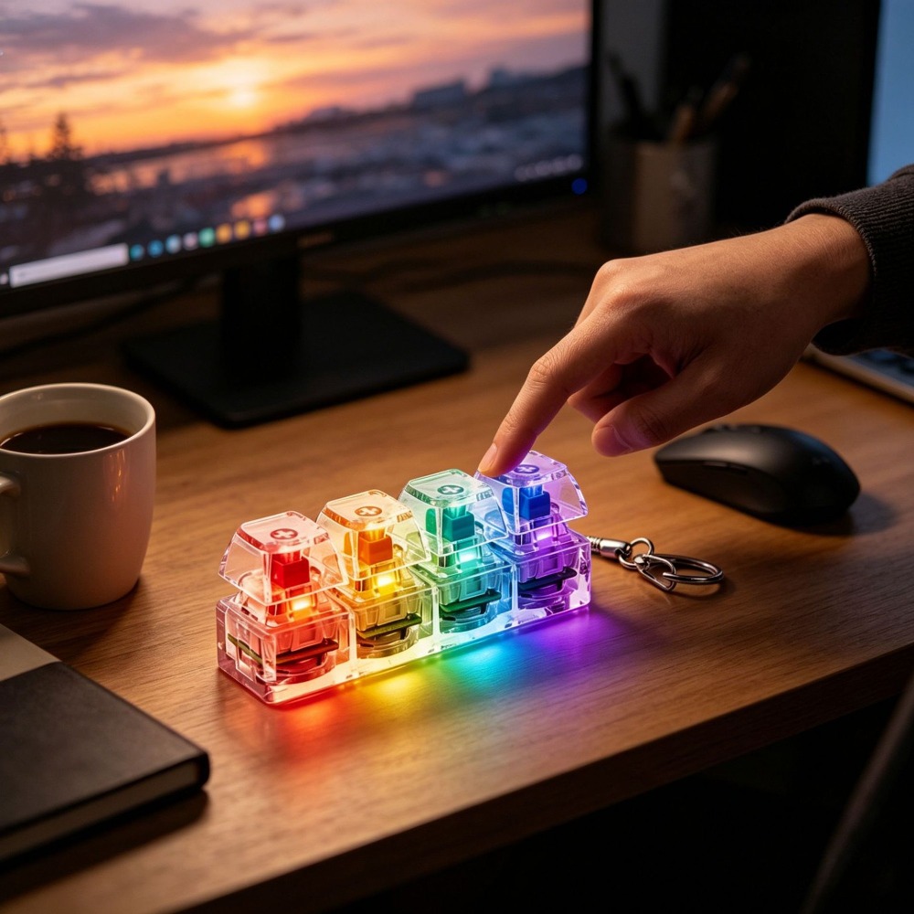 LEDライトアップキーホルダーキーボードクリック可能なボタン - Lighting Decoration Ideas For Home のレビューと価格