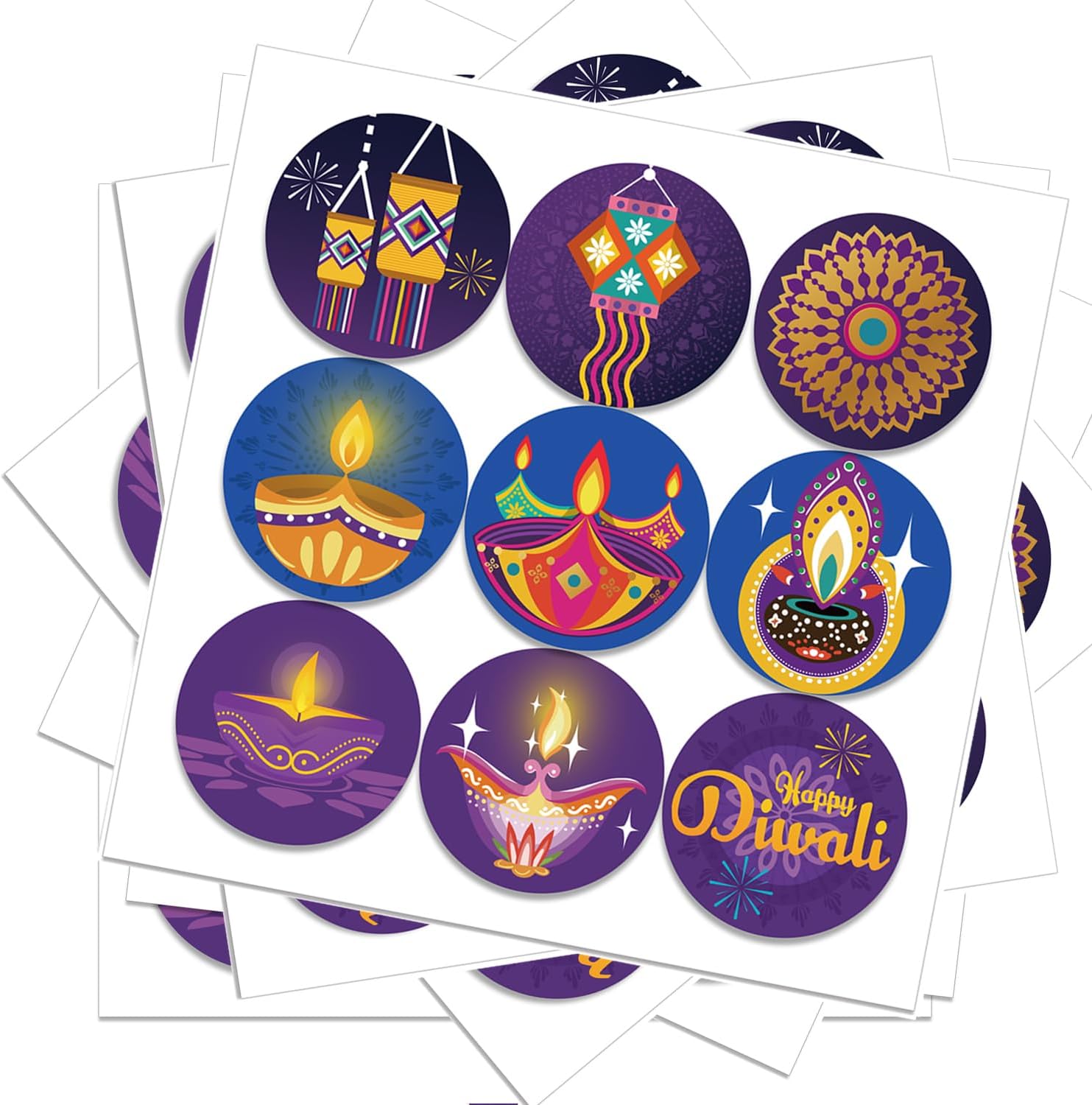パーティーの装飾のためのハッピーディウォリステッカー、ライト - Lighting Decoration For Diwali のレビューと価格