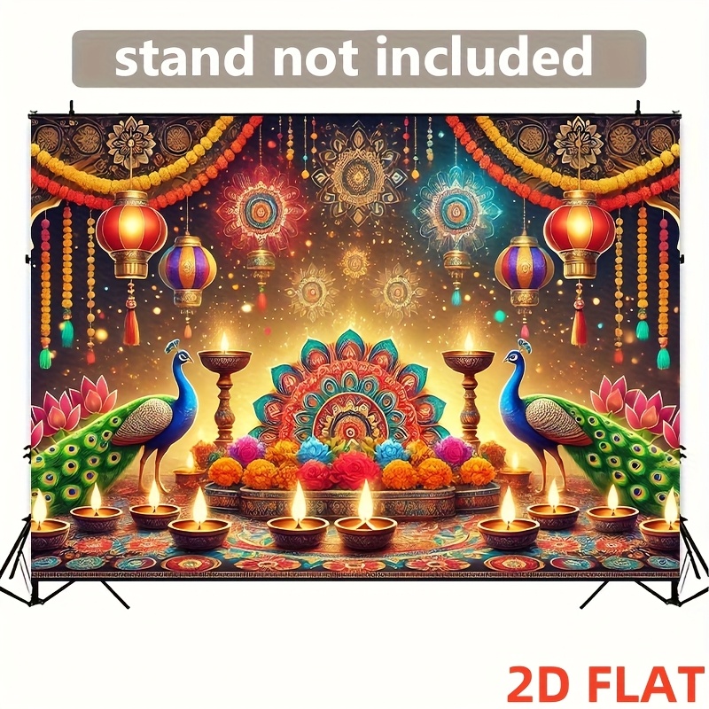 ディワリ孔雀ランタンタペストリー インド祭り装飾 ディヤライ - Lighting Decoration For Diwali のレビューと価格