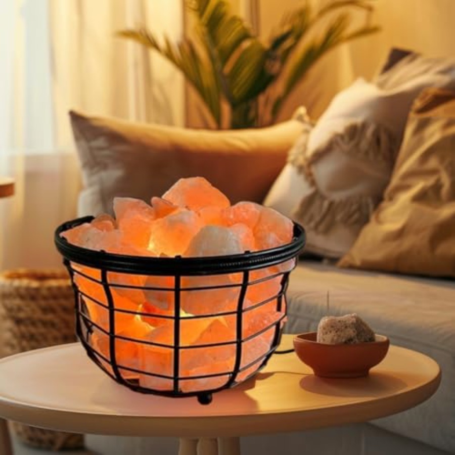 NBヒマラヤピンクソルトメタルランプ（天然塩塊入り）は調光ス - Himalayan Salt Lamp のレビューと価格