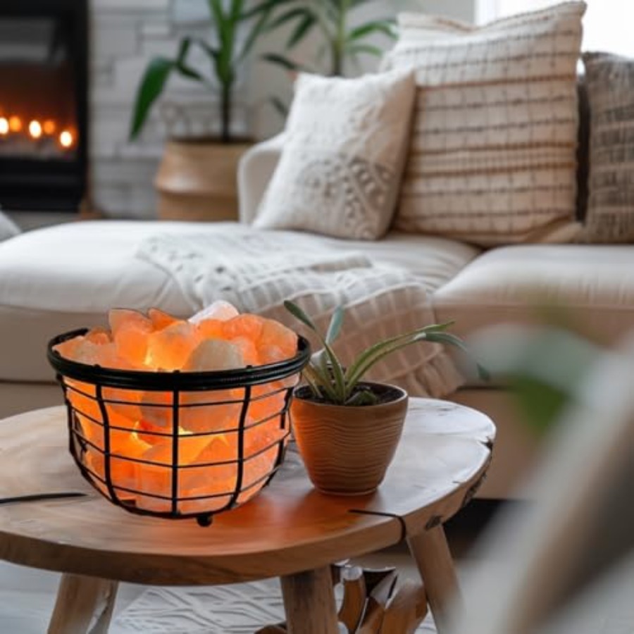 NBヒマラヤピンクソルトメタルランプ（天然塩塊入り）は調光ス - Himalayan Salt Lamp のレビューと価格