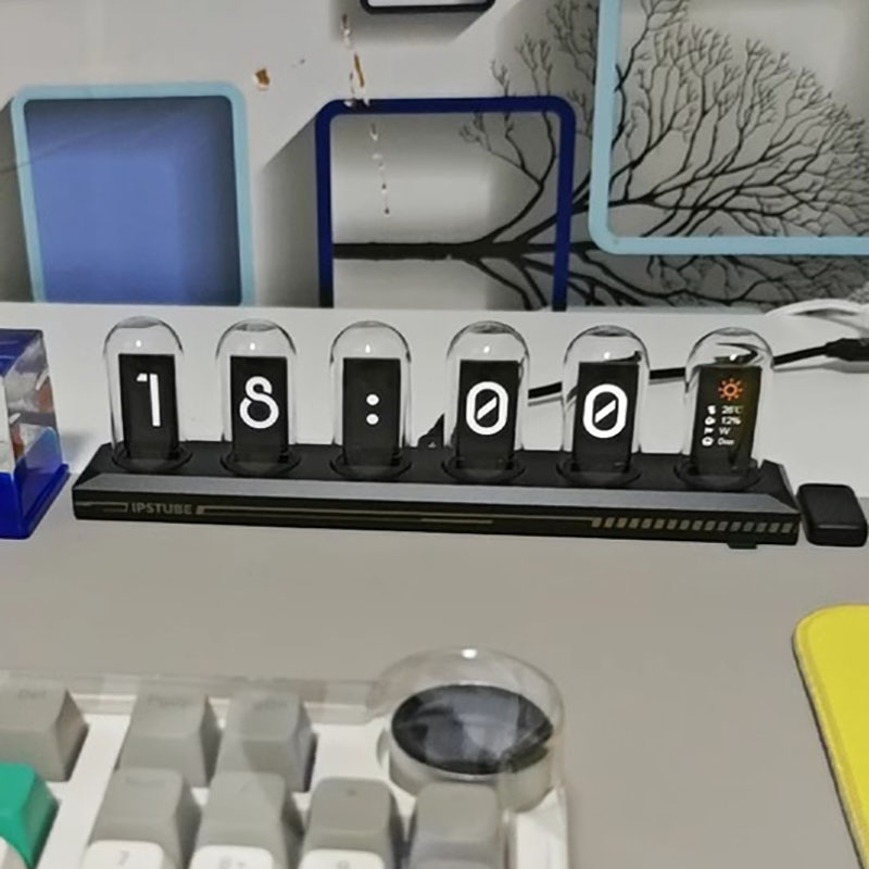 RGBニキシー管時計 LED発光 IPSカラースクリーン D - Lighting Decoration Ideas For Home のレビューと価格