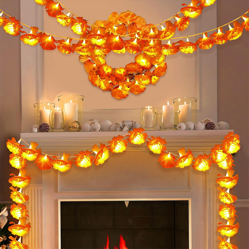 人工メキシコのマリーゴールド,1.5m,ライトガーランド,死 - Lighting Decoration For Diwali のレビューと価格