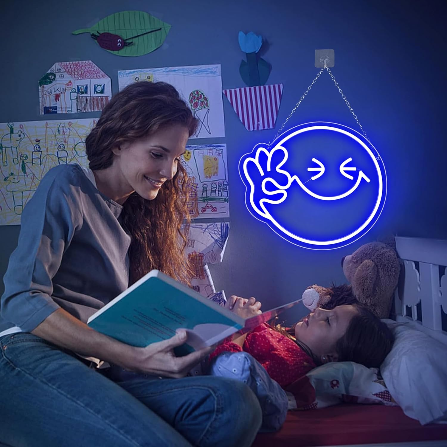 絵文字スマイルOKネオンサインUSB調光LEDネオンライト、 - Ok Lighting Decor のレビューと価格