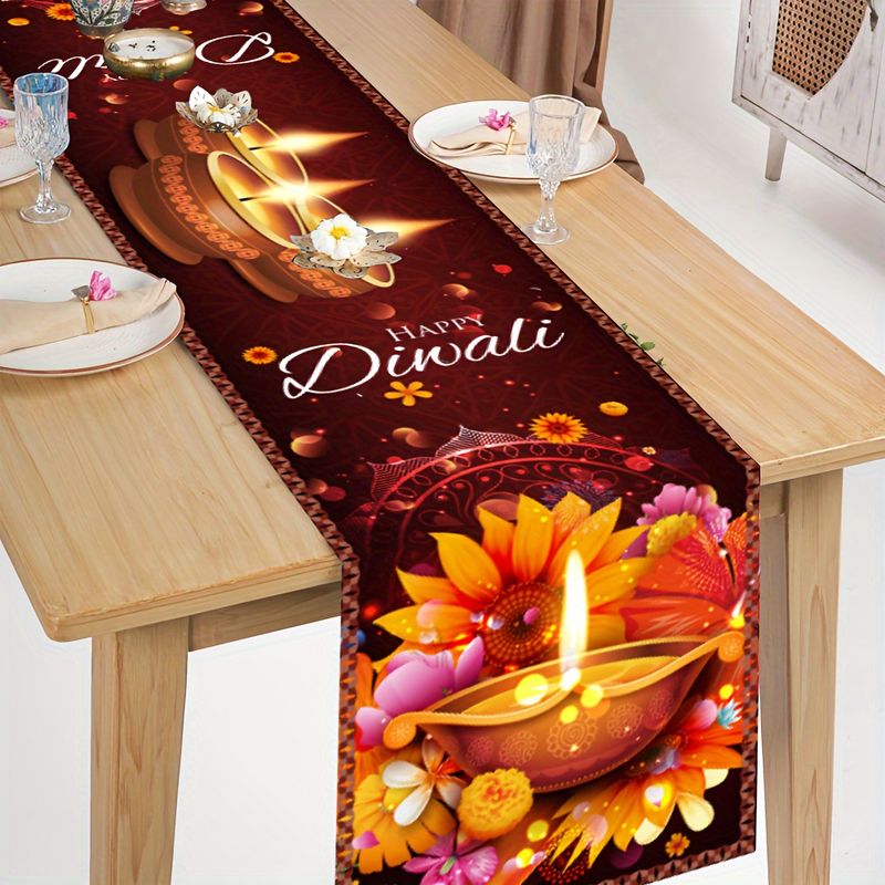 VIKAMA ハッピーディワリテーブルランナー、ディヤランプ - Lighting Decoration For Diwali のレビューと価格