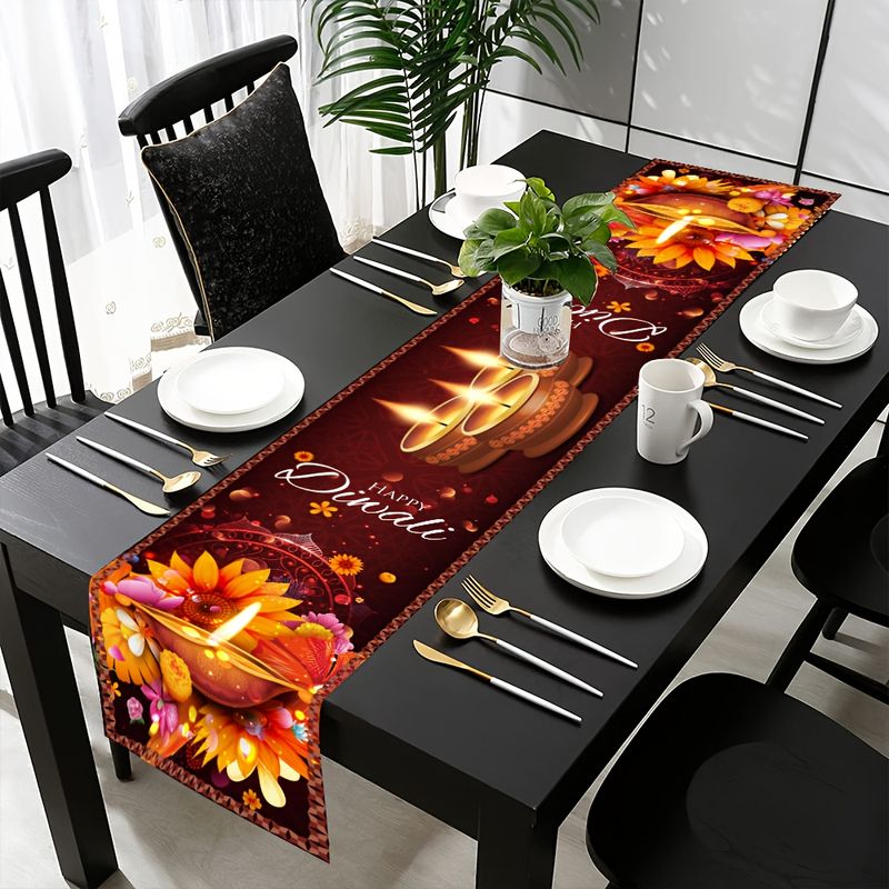 VIKAMA ハッピーディワリテーブルランナー、ディヤランプ - Lighting Decoration For Diwali のレビューと価格