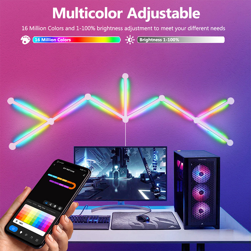 スマートRGBウォールランプ、Bluetoothアプリ接続L - Lighting Decor Ideas のレビューと価格