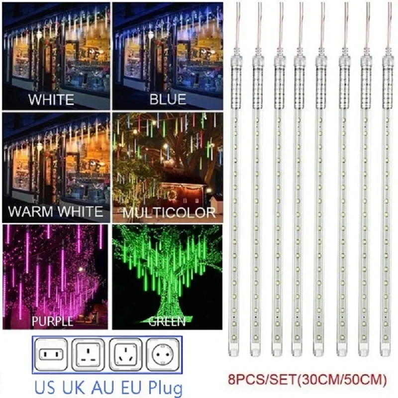 30 センチメートル/50 センチメートル防水流星雨雨 8  - Decor Lighting Uk のレビューと価格