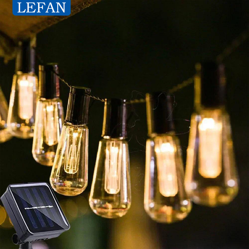 太陽光発電 LED 屋外ストリングライト防水妖精ガーランドラ - Pendant Lighting Christmas Decor のレビューと価格