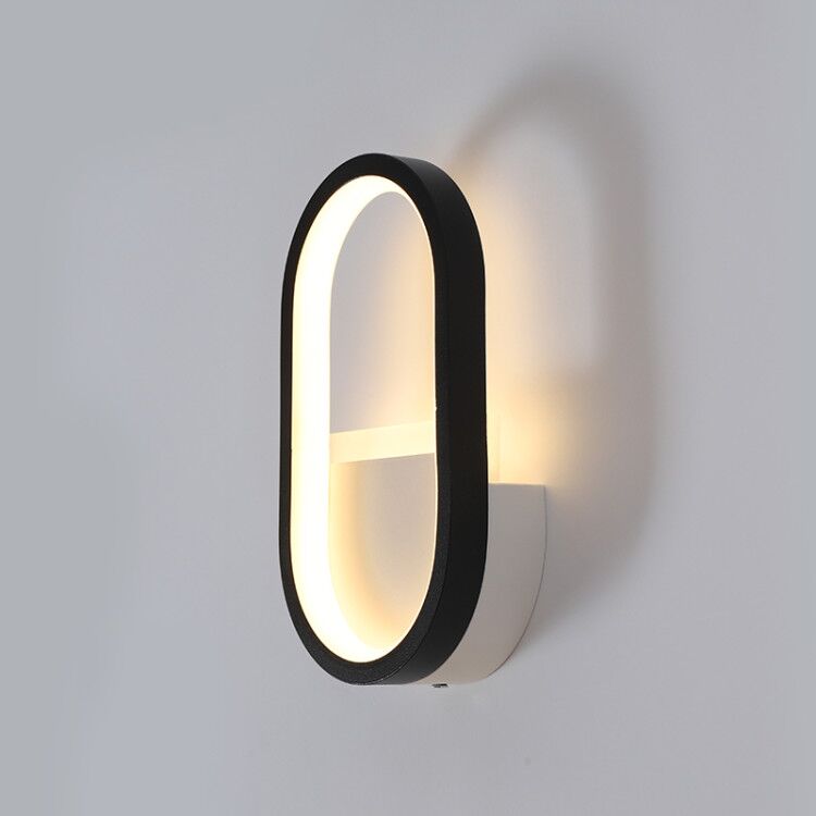モダンな北欧LEDウォールランプ、ミニマリストブラック幾何学 - Lighting Decor Room のレビューと価格