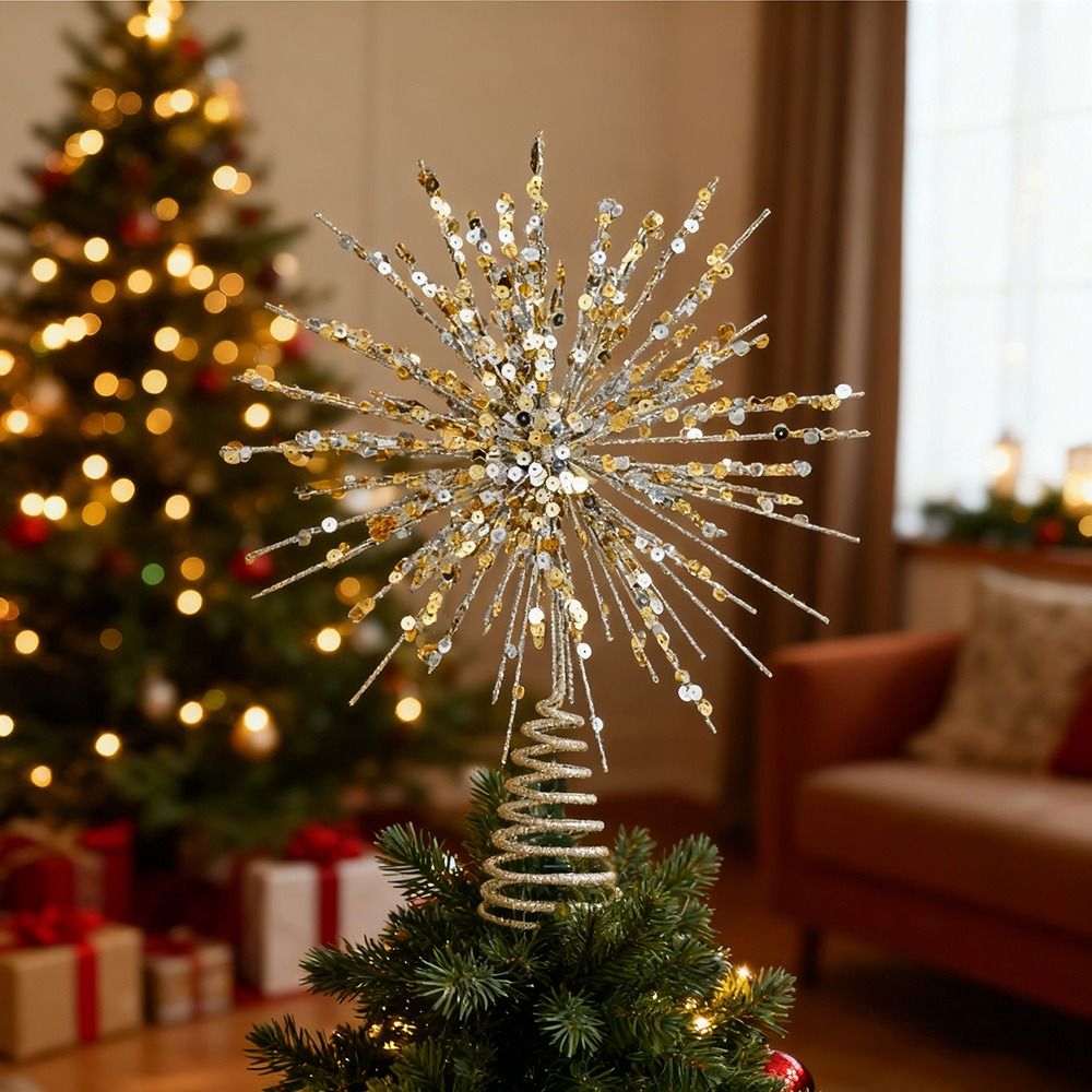 耐久性のあるライトアップクリスマスツリースタートッパーゴール - Pendant Lighting Christmas Decor のレビューと価格
