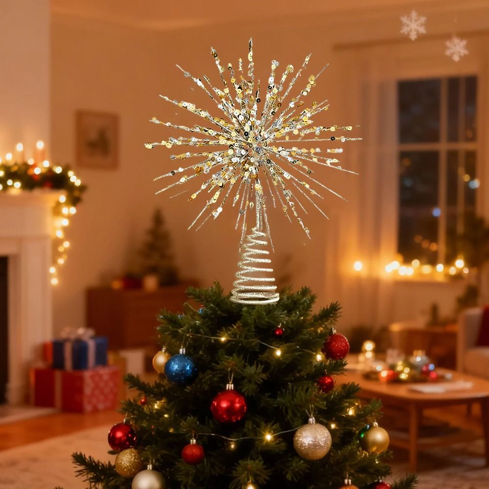 耐久性のあるライトアップクリスマスツリースタートッパーゴール - Pendant Lighting Christmas Decor のレビューと価格