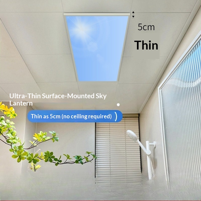 モダンアクリル超薄型スマートLEDスカイライト天井照明自然光 - Lighting Effect Home Decor のレビューと価格