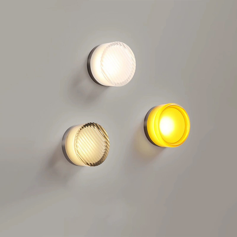 モダンなラウンドガラスウォールランプ LED アクリル廊下通 - Foyer Lighting Wall Decor のレビューと価格