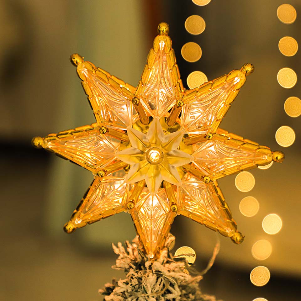 ライト付きスターツリートッパー クリスマスLEDチェーンライ - Pendant Lighting Christmas Decor のレビューと価格