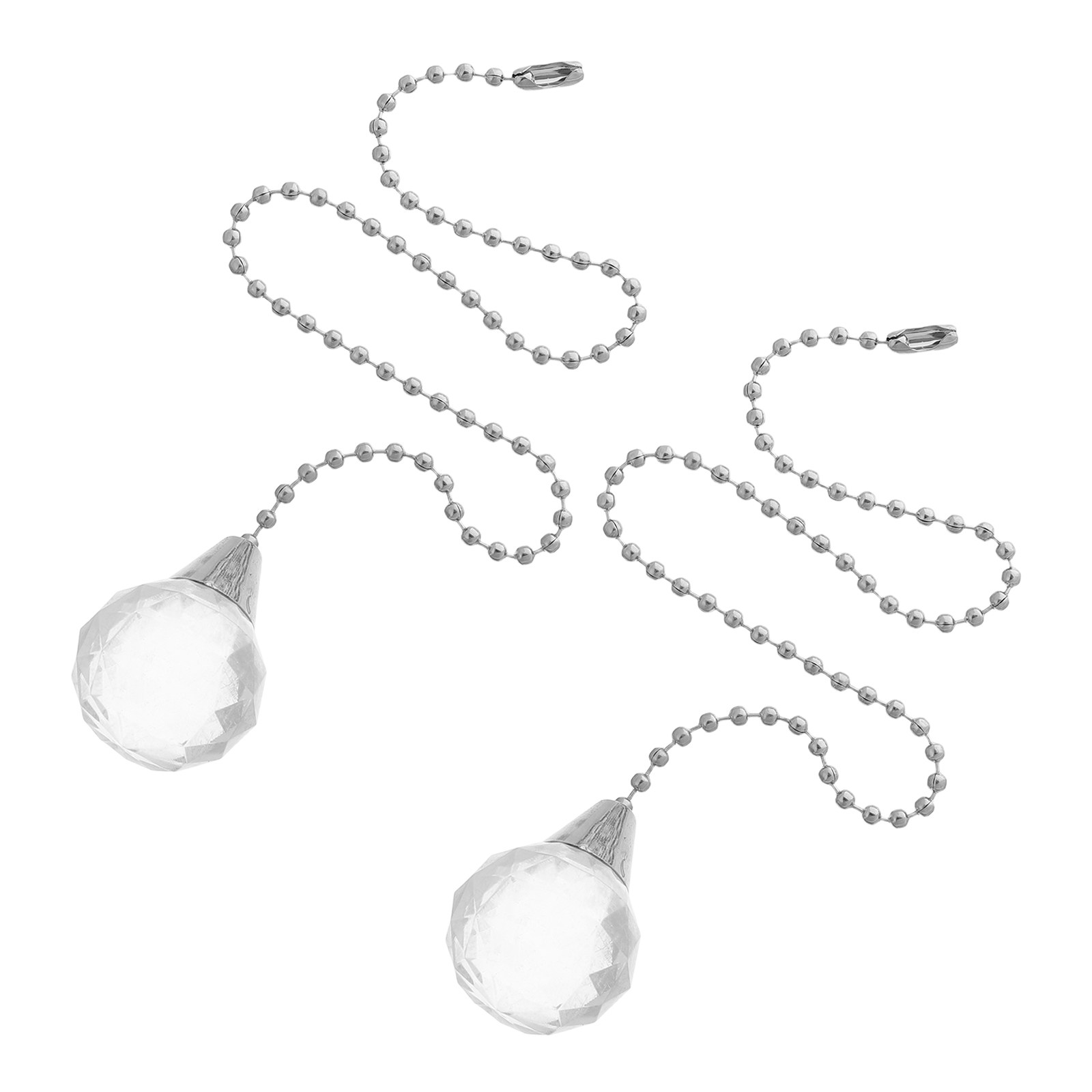 2個入りシーリングファンチェーン延長シルバープルチェーンクリ - Decor Lighting Ceiling Fans のレビューと価格