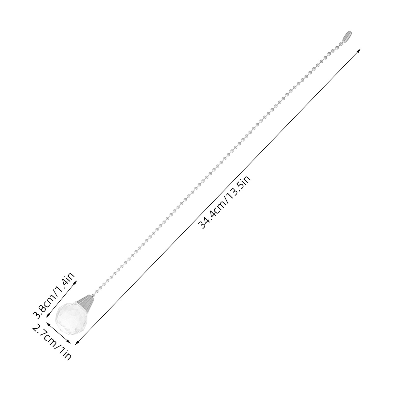 2個入りシーリングファンチェーン延長シルバープルチェーンクリ - Decor Lighting Ceiling Fans のレビューと価格