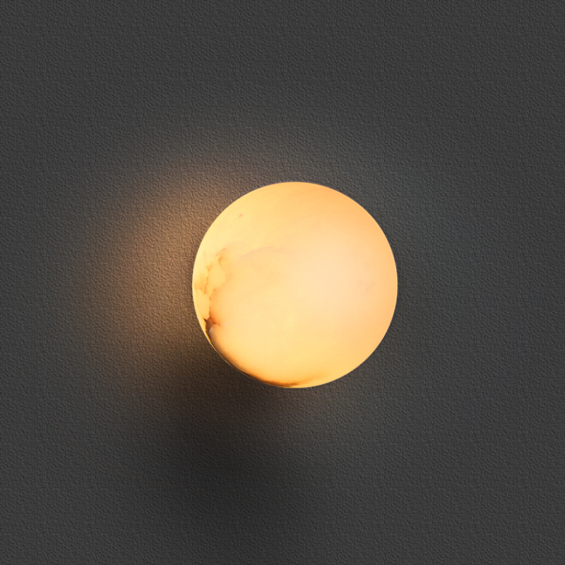 北欧風大理石ウォールライト 天然アラバスターLEDウォールラ - Foyer Lighting Wall Decor のレビューと価格