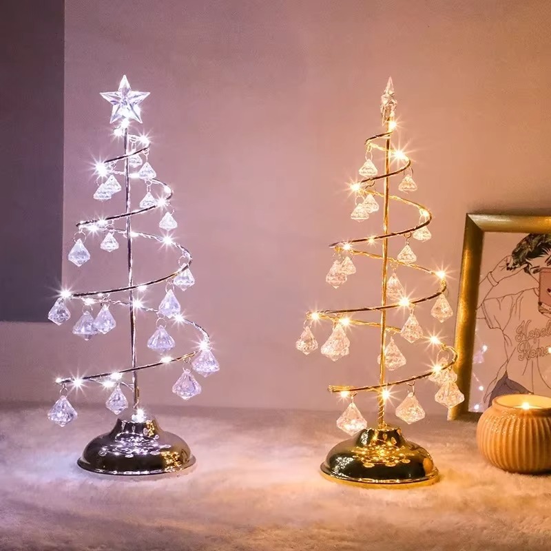 クリスマスLEDクリスタルクリスマスツリーダイヤモンドペンダ - Pendant Lighting Christmas Decor のレビューと価格