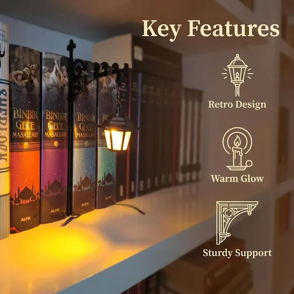ライブラリーランタン装飾本棚照明レトロライブラリーランタン本 - Lighting Decoration のレビューと価格