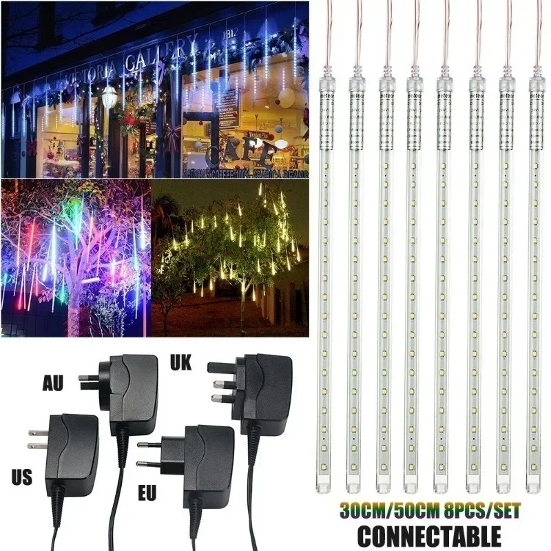 30 センチメートル/50 センチメートル防水流星雨雨 8  - Decor Lighting Uk のレビューと価格