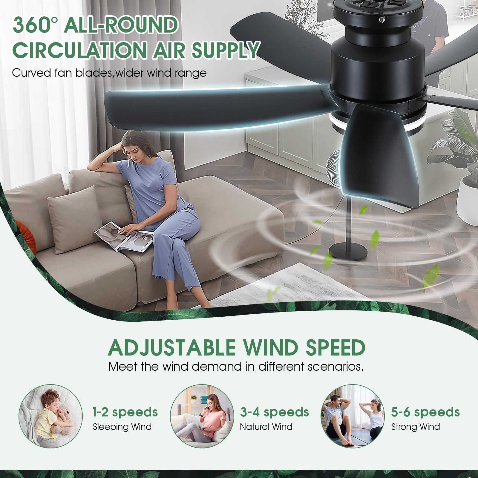 寝室とリビングルームのスタイリッシュなインテリア装飾器具、モ - Decor Lighting Ceiling Fans のレビューと価格