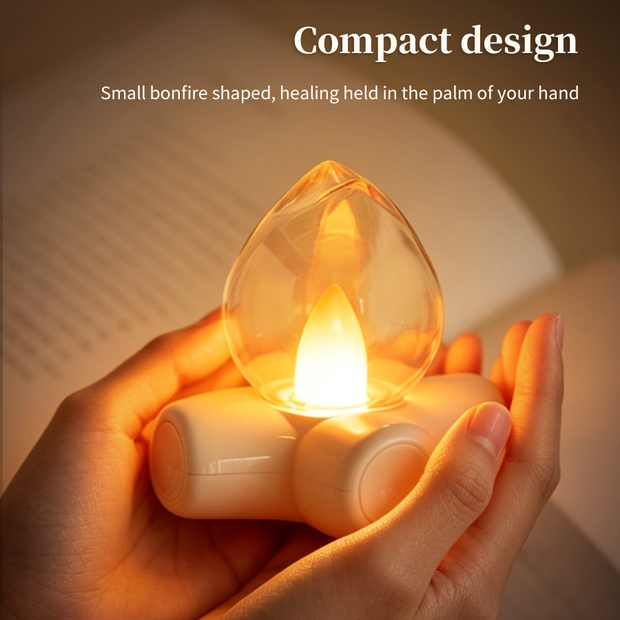 充電式 LED ナイトライト シミュレーション炎効果キャンド - Lighting Effect Home Decor のレビューと価格